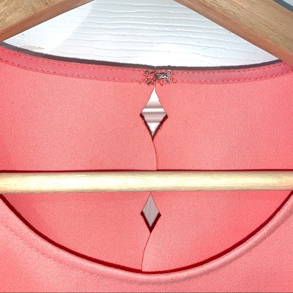 LOFT Pink Scallop Dress Size 4 Petite - Picture 8 of 11